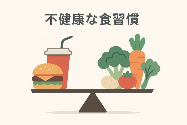 不健康な食習慣を改善し、京都の忙しい30代親がストレス軽減と栄養バランス改善を目指す様子